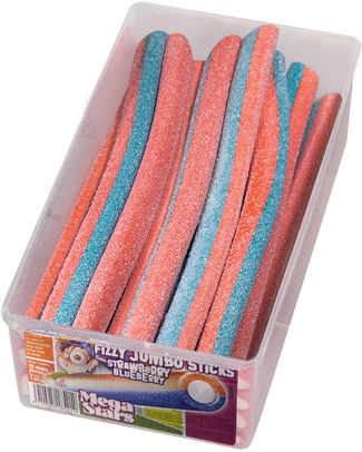 Megastars - Jumbo Stick bicolore pétillant (à la pièce)