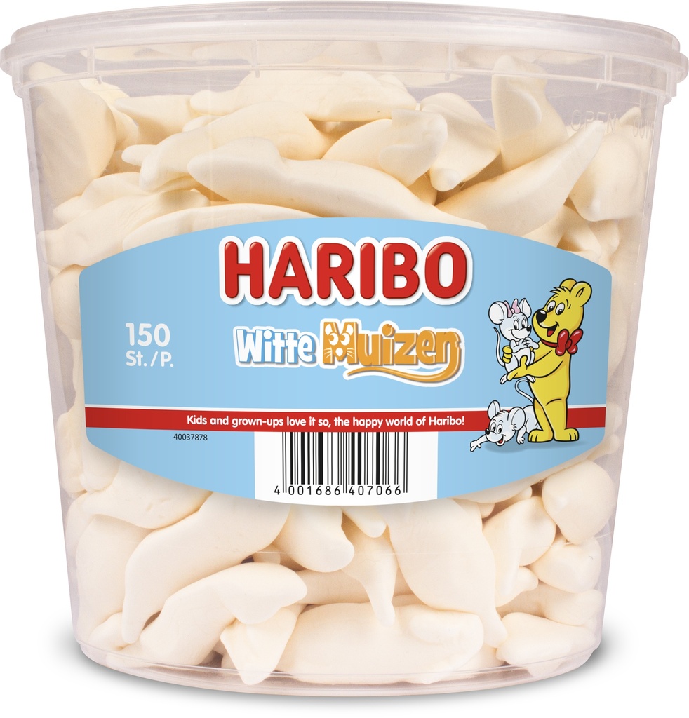Haribo - Souris blanches (+-100Gr)