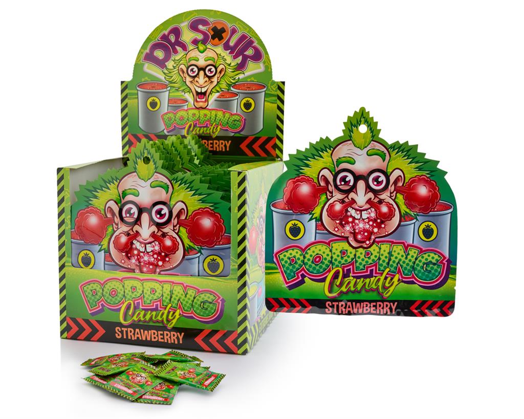 Dr. Sour - Popping Candy fraise - 15g (à la pièce)