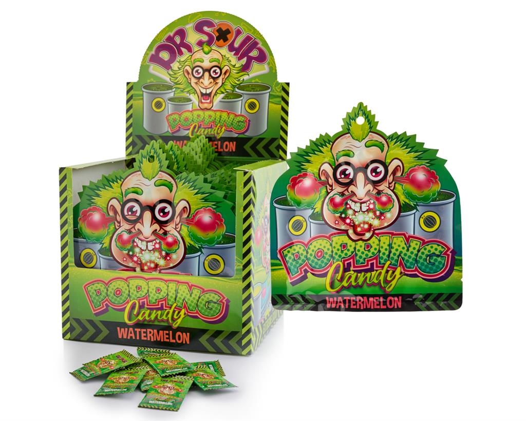 Dr. Sour - Popping Candy pastèque - 15g (à la pièce)