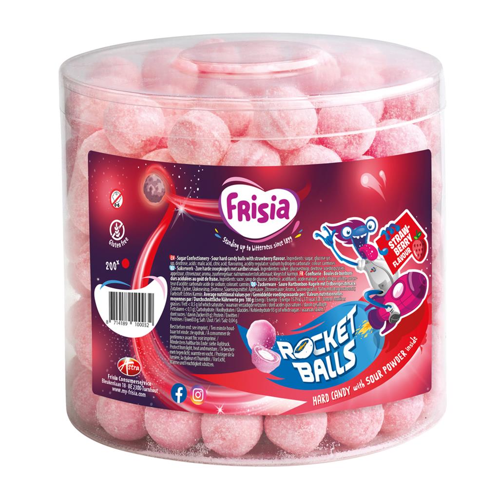 Frisia - Rocket Balls Fraise (Par 10 Pièces)