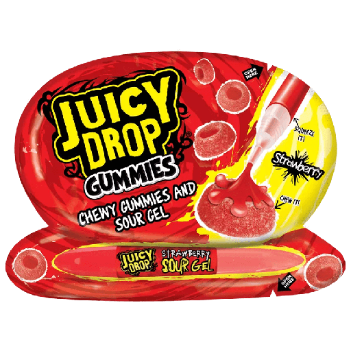  BAZOOKA JUICY DROP GUMMIES SOUR GEL FRAISE